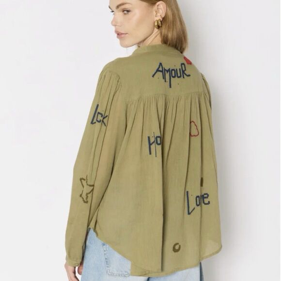 Berenice Paris Cassandra Lucky Embroidered Top Size 34 Whimsical Fun Cool Girl - Picture 16 of 16